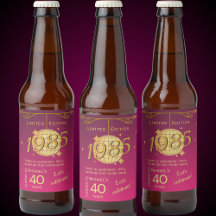 Geboren in 1985 40ste verjaardagsfeest roze bier L