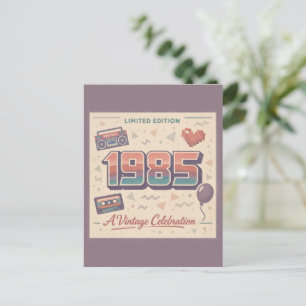 Geboren in 1985 Vintage   Retro 80s Limited Editio Briefkaart