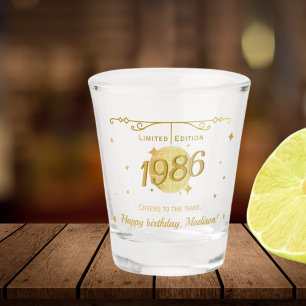 Geboren in 1986 40e verjaardagsfeest drankjes barw shot glas