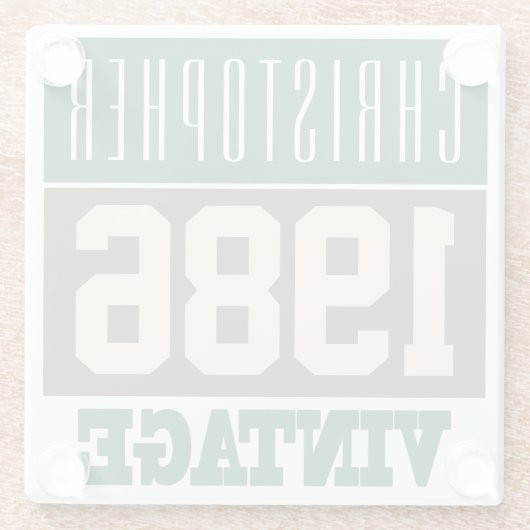 Geboren in 1986, Persoonlijke cadeaus Glazen Onderzetter (Achterkant)