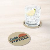 Geboren in 1986 verjaardagscadeau ronde kartonnen onderzetter (Insitu)