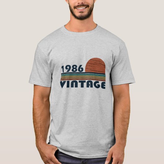 Geboren in 1986 verjaardagscadeau t-shirt (Voorkant)