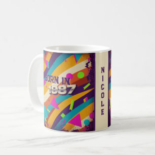 Geboren in 1987 Gepersonaliseerde mok - jaren 80 N