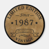 geboren in 1987  verjaardag magneet (Voorkant)