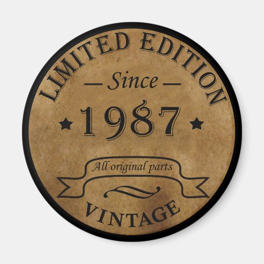 geboren in 1987  verjaardag magneet (Voorkant)