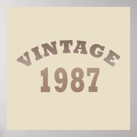 geboren in 1987  verjaardag poster (Voorkant)