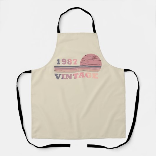 geboren in 1987  verjaardag schort (Voorkant)