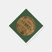 geboren in 1987 verjaardag servet (Hoek)