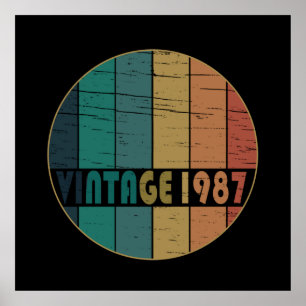 Geboren in 1987  verjaardagscadeau poster