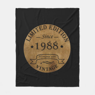 geboren in 1988 verjaardag fleece deken