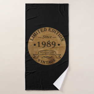geboren in 1989 verjaardag badhanddoek