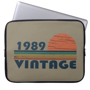 geboren in 1989  verjaardag laptop sleeve