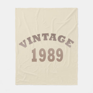 Geboren in 1989 verjaardagscadeau fleece deken