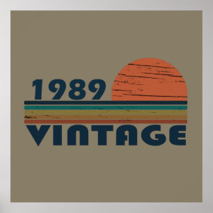 Geboren in 1989 verjaardagscadeau poster