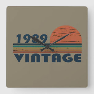 Geboren in 1989  verjaardagscadeau vierkante klok