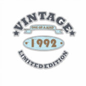 Geboren in 1992  verjaardagscadeau sticker (Voorkant)