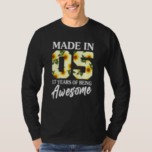 Geboren in 2005 17-jarige 17e verjaardag Tieners m T-shirt