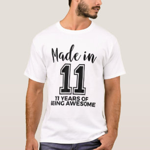 Geboren in 2011 11e verjaardag jongens meisjes 11  t-shirt