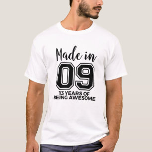 Geboren in 2013 13e verjaardag jongens meisjes 13 t-shirt