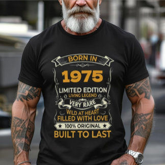 Geboren in aangepast jaar Limited Edition vintage T-shirt