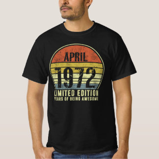 Geboren in april 1972 beperkte editie van jaren va t-shirt