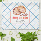 Geboren in Bake Kitchen Towel Theedoek (Gevouwen)