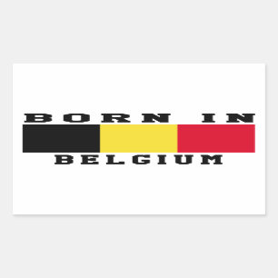 Geboren in België Rechthoekige Sticker