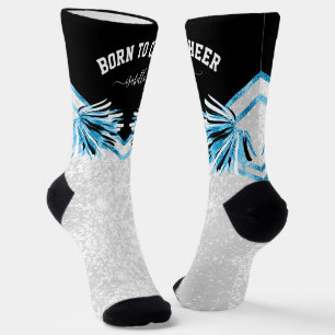 Geboren in Cheer / Dance - Babyblauwe sokken