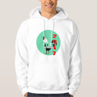 Geboren in Chinees Haan Jaar 2017 Verjaardag Hoodi Hoodie