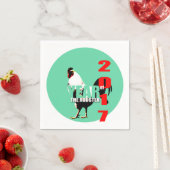 Geboren in Chinese Haan Jaar 2017 Verjaardag PPN Servetten (Insitu)