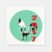 Geboren in Chinese Haan Jaar 2017 Verjaardag PPN Servetten (Voorkant)