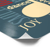 Geboren in Dance Blue/Red/Gold ID277 Perfect Poster (Hoek)