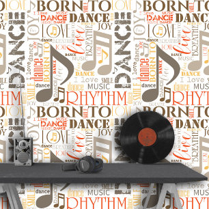 Geboren in Dance Brown ID277 Behang