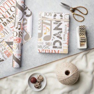 Geboren in Dance Brown ID277 Cadeaupapier