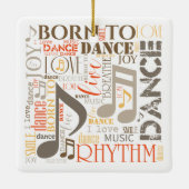 Geboren in Dance Brown ID277 Keramisch Ornament (Achterkant)