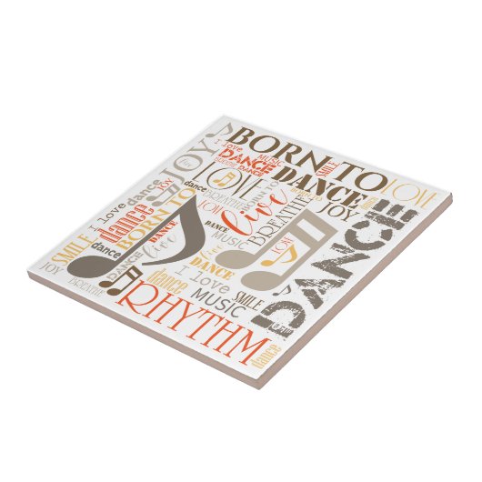 Geboren in Dance Brown ID277 Tegeltje (Zijkant)