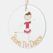 Geboren in Dance Keramisch Ornament (Links)