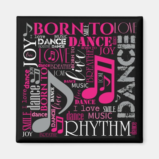 Geboren in Dance Pink ID277 Magneet (Voorkant)