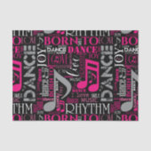 Geboren in Dance Pink ID277 Tissuepapier (Voorkant)