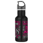 Geboren in Dance Pink ID277 Waterfles (Achterkant)