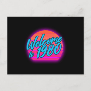 Geboren in de jaren 80 1980 Retro 80s Liefhebber 8 Briefkaart