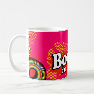 "Geboren in de jaren '80" magenta roze logo retro  Koffiemok