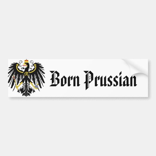 Geboren in de Pruisische Bumpersticker (Voorkant)