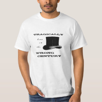 Geboren in de verkeerde eeuw t-shirt