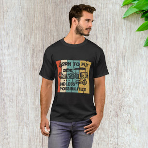 Geboren in de vlucht t-shirt