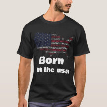 Geboren in de VS Amerikaanse Vlag Kaart Patriottis