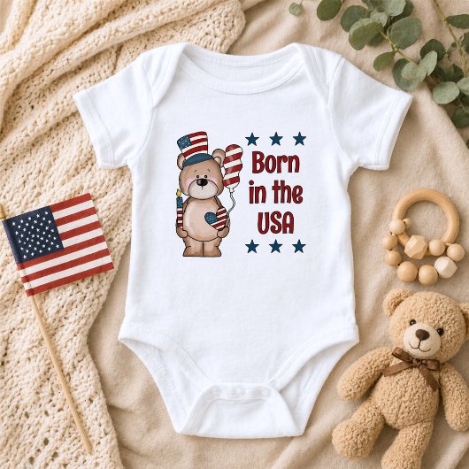 Geboren in de VS Patriottisch Romper