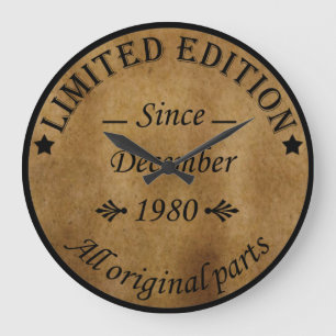 geboren in december 1980 verjaardag grote klok