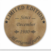 geboren in december 1980  verjaardag sticker (Voorkant)