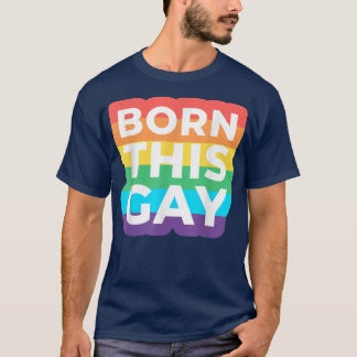 Geboren in deze Gay Pride Month Rainbow Flag LGBT  T-shirt